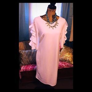 Bright white knee length dress by EST 1946 NWT